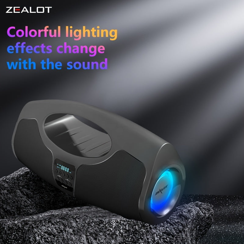 ZEALOT P1 40W Simsiz Dinamik, Mikrofon bilan, 7.2 Atrof-muhit Ovozi, Hi-Fi Yo'qotishsiz Ovoz, 16 Soat Ovoz Berish Vaqti, Ikki Stereo Stol Dinamik, Bass Kuchaytirish, Tugma Boshqaruvi, USB Type-C