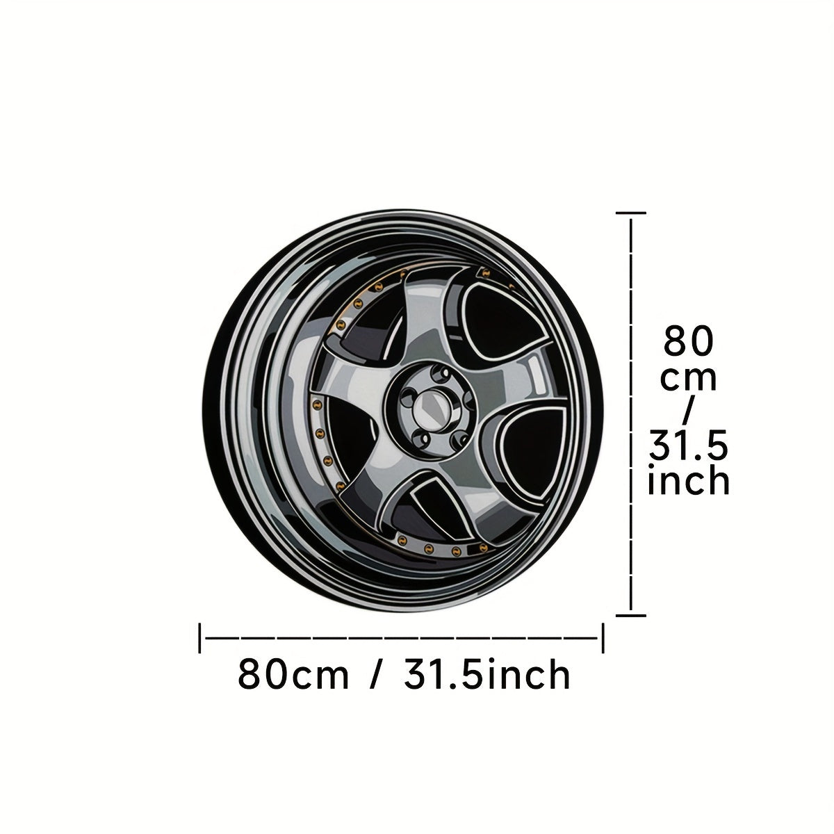 Прибрежный круглый коврик для ремонта 6 мм кристальный бархат противоскользящий с золотой каймой