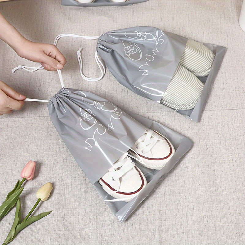 Hanging Shoe Organizer Bag Transparent Dustproof Travel Storage White Shoes
