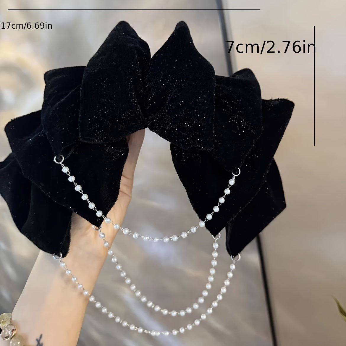 Set of 2 Women Tassel Hair Clips Elegant Spring Hair Accessories Stylish Back of Head Clips