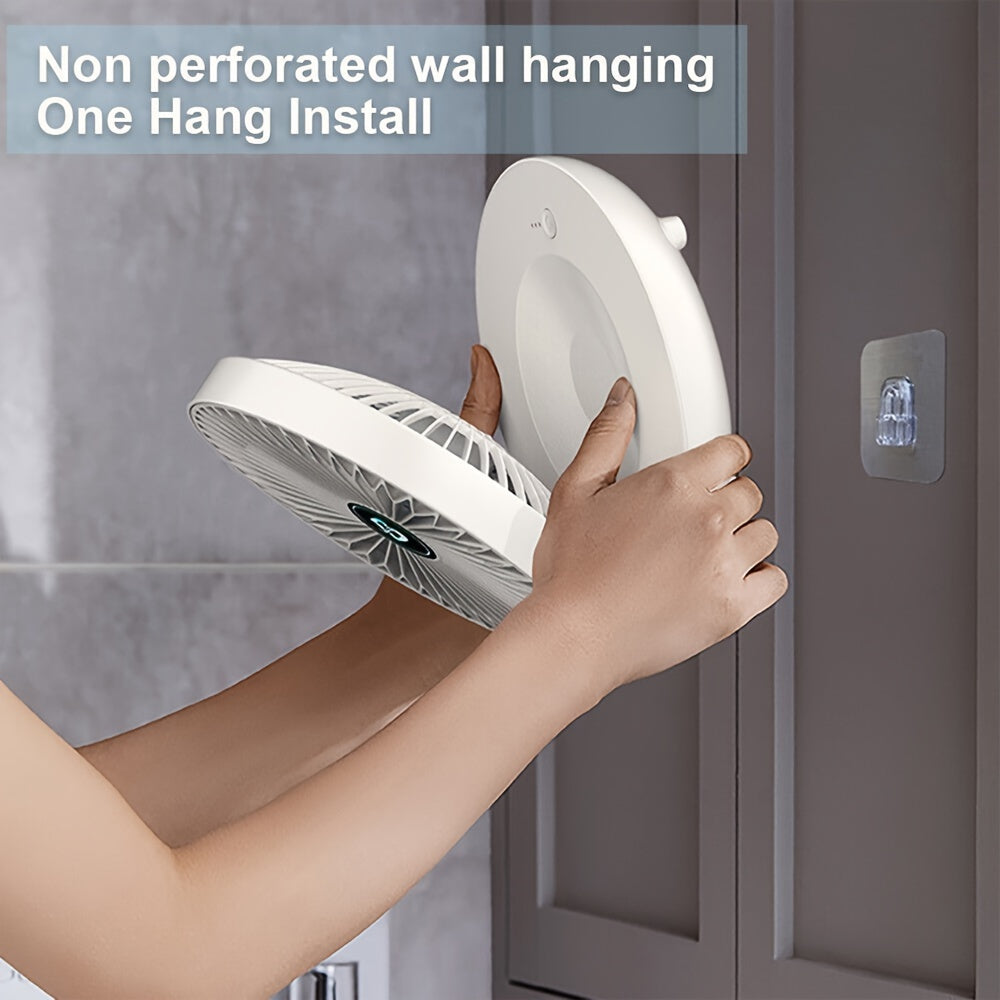 Portable Foldable Fan with Rechargeable Battery for Camping RV Office Travel