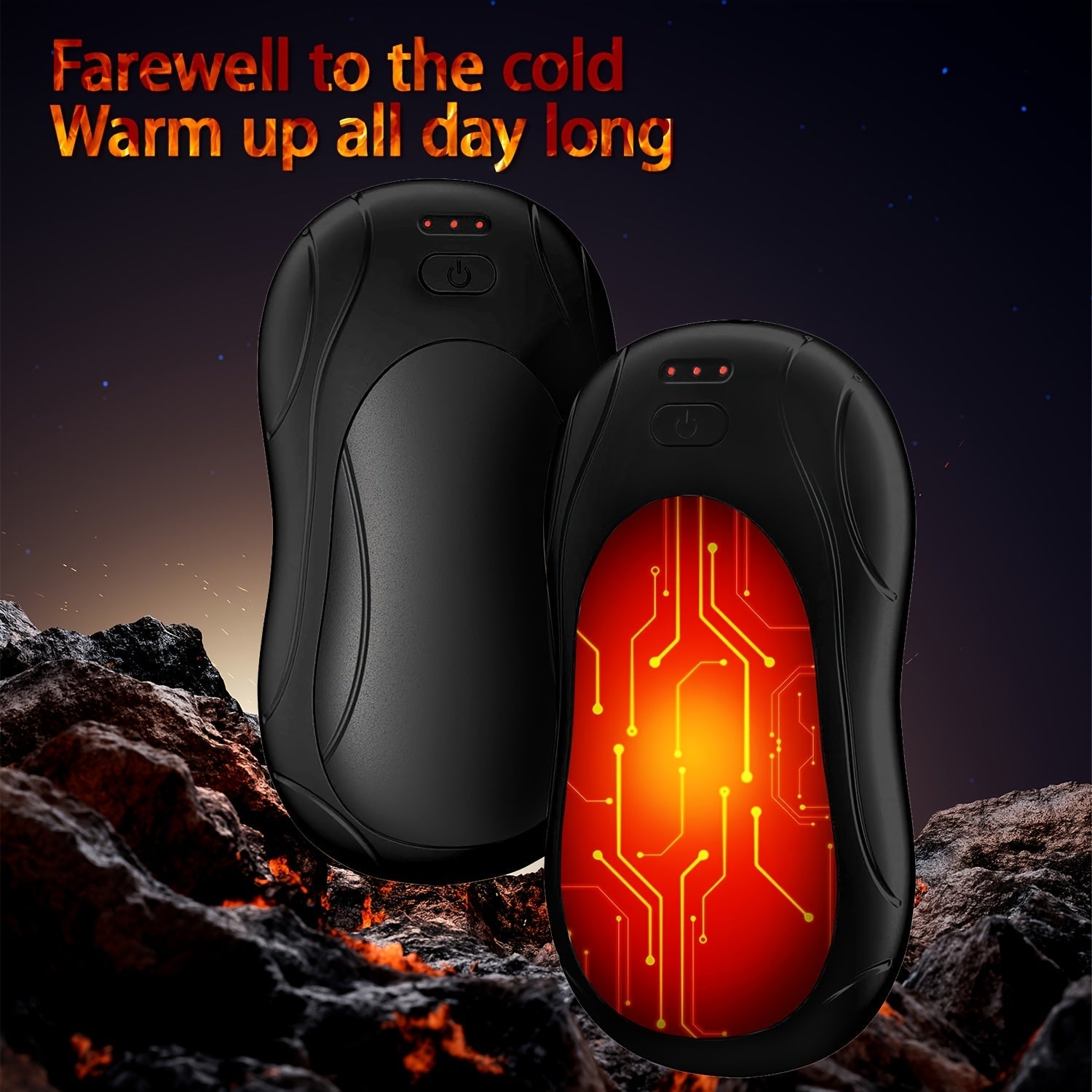Rechargeable USB Hand Warmer Portable Electric Pocket Warmer 6000mAh