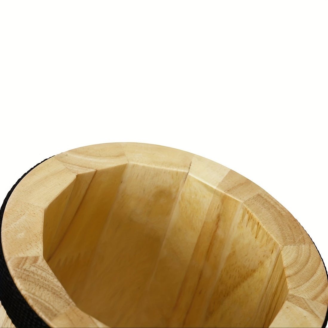 Hand Drum with Sheepskin Head Wooden Percussion Instrument for Music Enthusiasts Black 14+