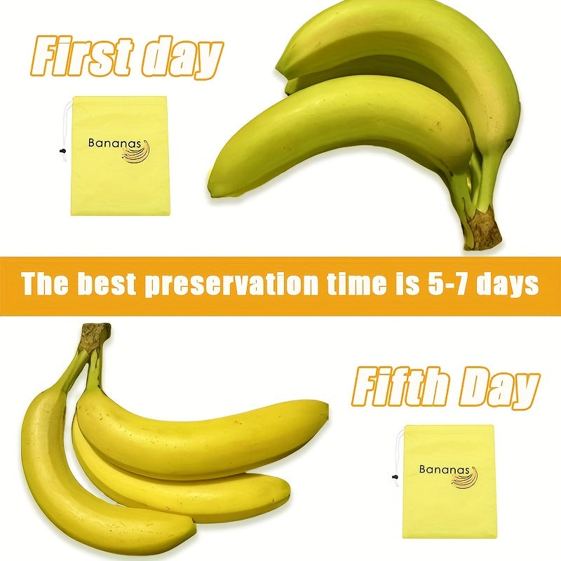 Yellow Banana Storage Bags and Green Vegetable Preservation Bags 1-2pcs Set