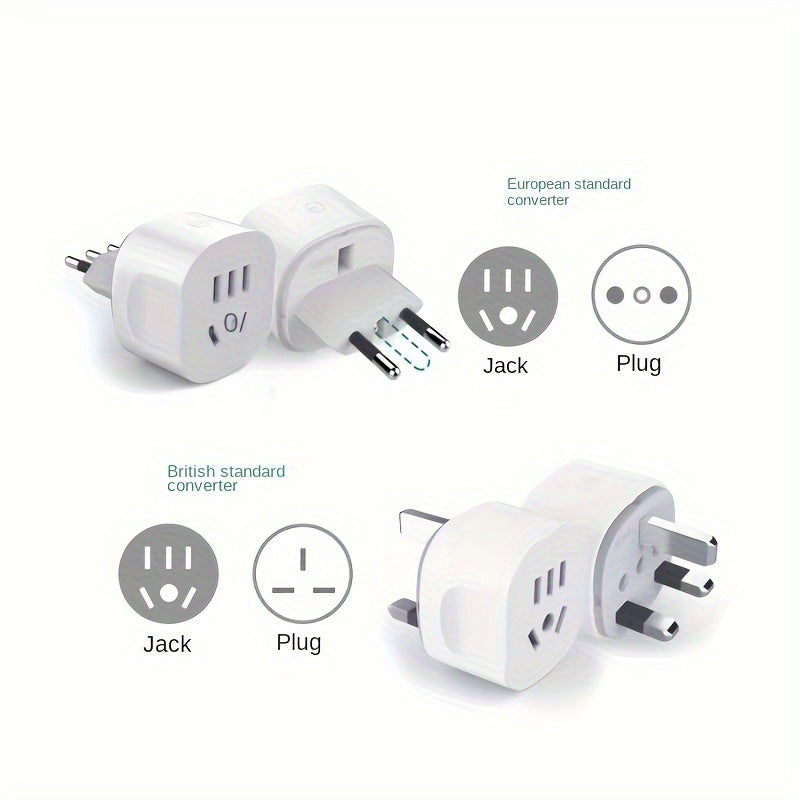 Adaptador de corriente universal para viajes con enchufes US UK EU AU 85V-265V sin batería