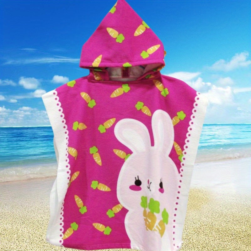 Kids Hooded Bath Towel with Fun Designs, Soft Cotton, Ideal for Kids