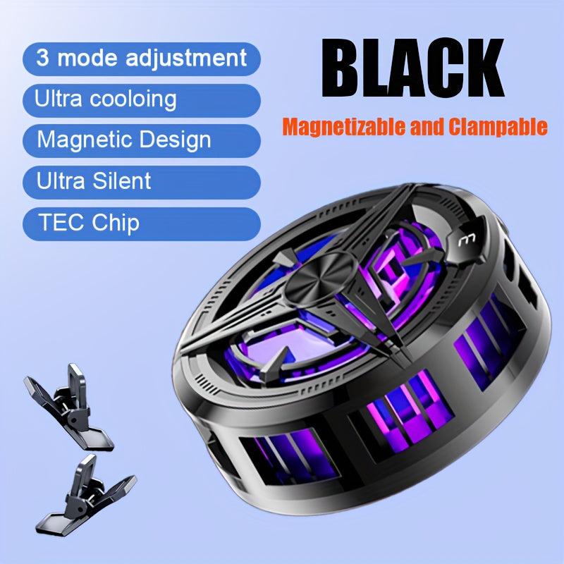 Mini Magnetic Smartphone Tablet Cooler Low Noise Lightweight for Live Streaming Gaming