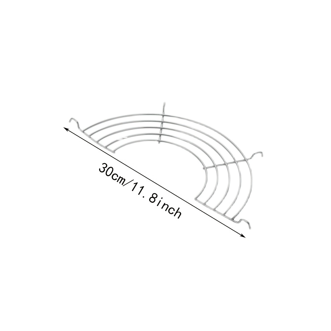 2 ta zanglamaydigan po'latdan yasalgan yarim doira shaklidagi yog' oqizish racklari, bug'li yoki chuqur qovurilgan taomlar uchun tomchilatgich plitasi