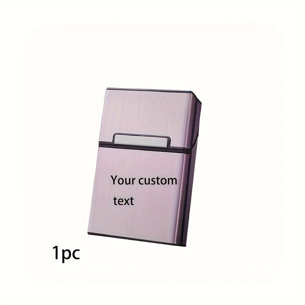 Men's Personalized Laser Engraved Metal Cigarette Case Gift Set for Boyfriend or Partner