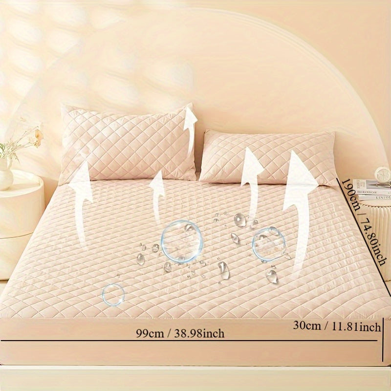 Waterproof Mattress Protector Fitted Sheet Stainproof Moistureproof Bed Cover for Dorms Hotels