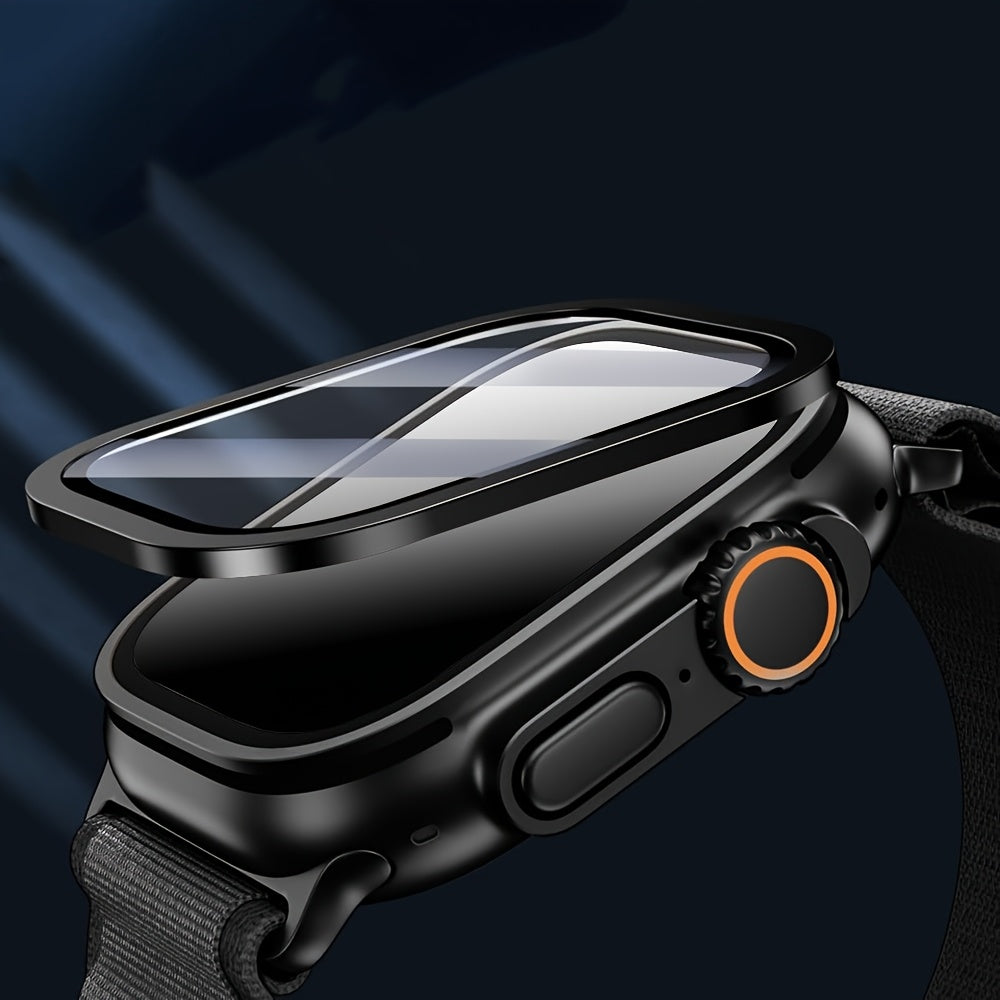 Apple Watch Ultra Screen Protectors and Titanium Frame Set 49mm 9H Tempered Glass Waterproof