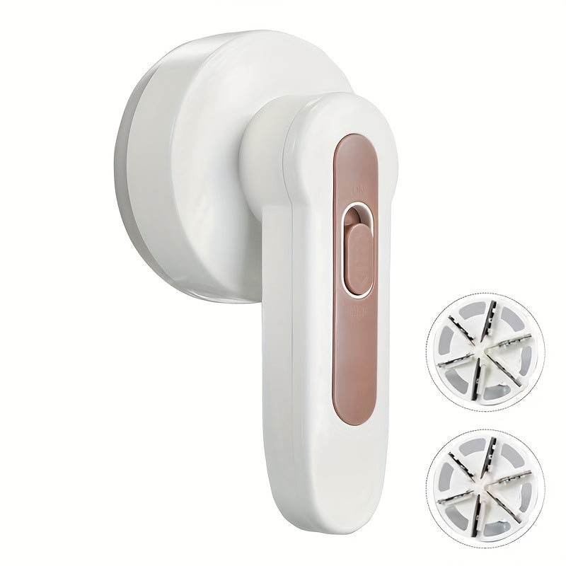 USB orqali zaryadlanadigan to'qima qirqish mashinasi, pushti aksentlar bilan, 500mAh litiy batareyasi. Kiym, yostiq, mebel, gilam va divan uchun portativ to'kintiruvchi. Zaruriy tozalash asbobi.