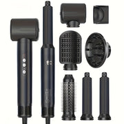 7-in-1 Hair Styling Tool with 1400W Power and 110000 RPM Includes Diffuser Curling Wand Concentrator Volumizer and Straightener Brush