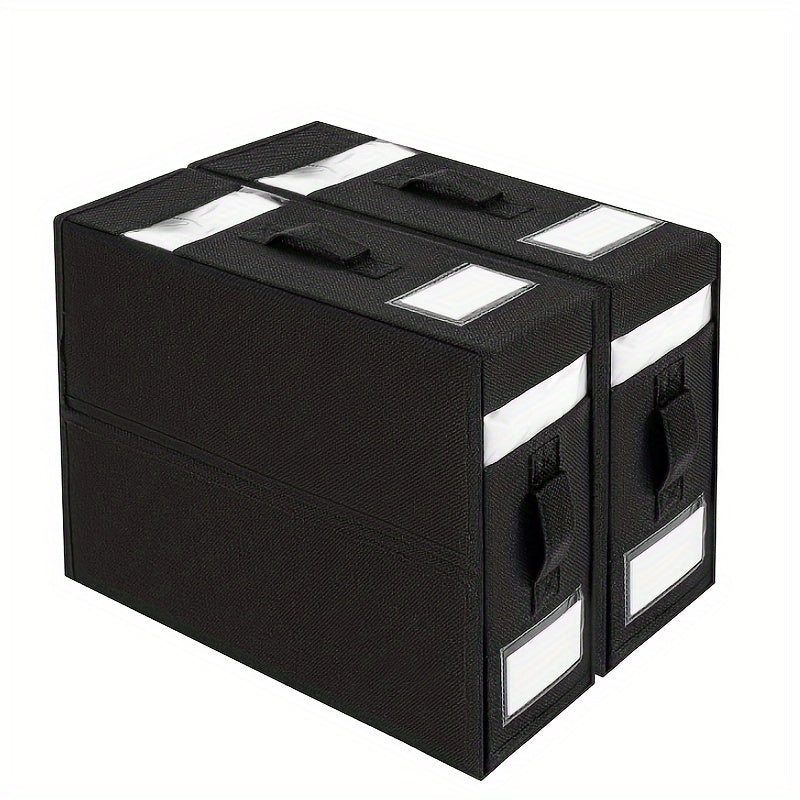 Black King Size Bed Sheet Organizer with Handle for Linen Closet