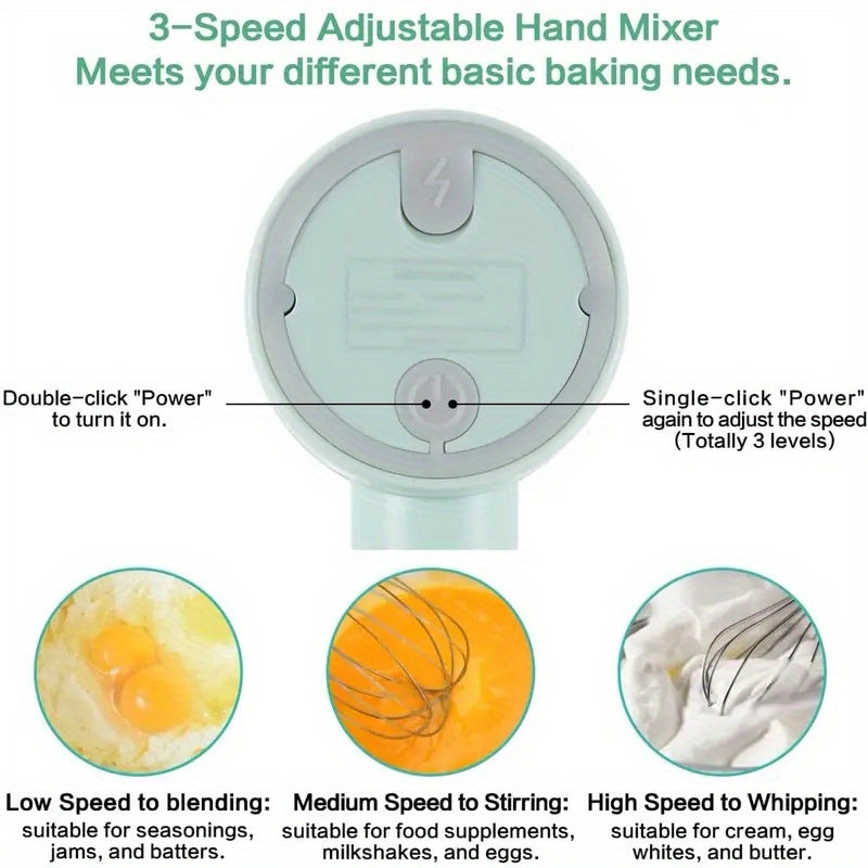 Cortador eléctrico multifunción con carga USB, 3 cuchillas afiladas, para ajo, pimientas, huevos y crema