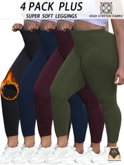 Plus Size Women's Flare Leggings Tummy Control High Waist Yoga Pants