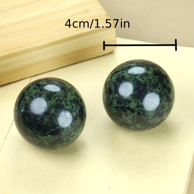 Natural Serpentine Stone Ball for Home Decoration 1 Piece