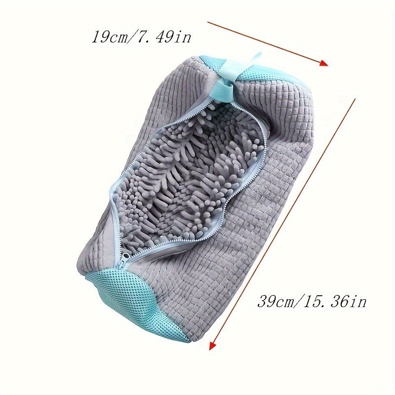 Heavy-Duty Laundry Bag Gray-Yellow Shoe Wash Bag Travel & Gym Safe