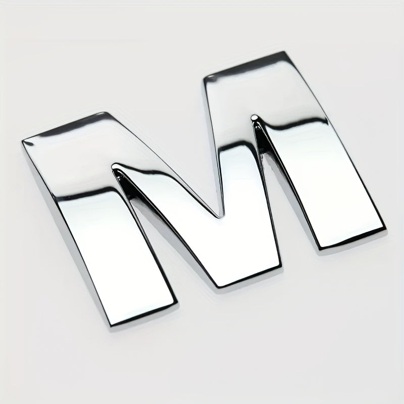 Car 3D Letter Car Stickers Metal Car Body Word Mark Silver Tail Mark