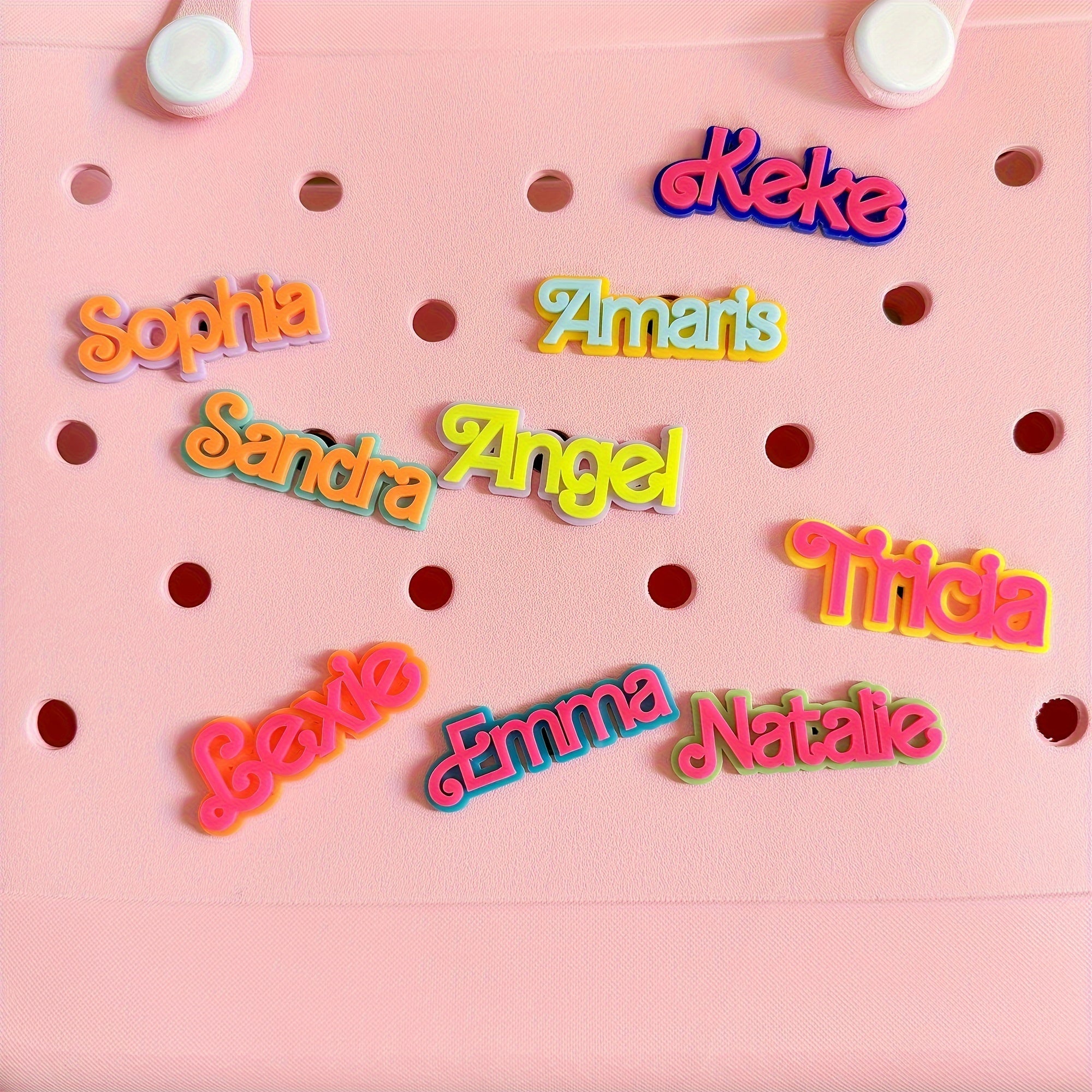 Acrylic Letter Charm for Bags and Totes Custom Name Tag Stylish Accessory