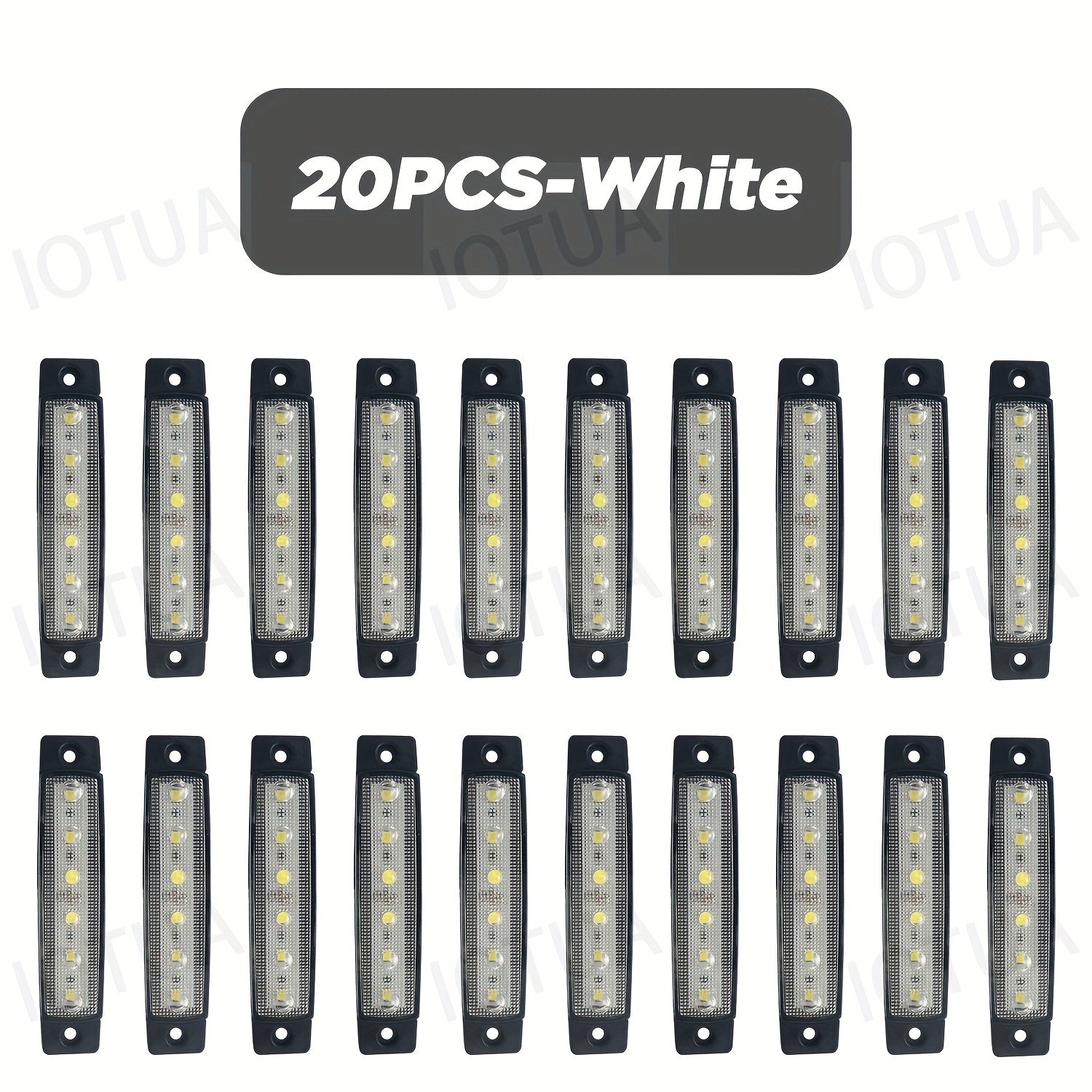 Yuk mashinalari va avtobuslar uchun 20 ta LED yon tomon belgilovchi lampalar, ko‘p rangli, 9.65cm