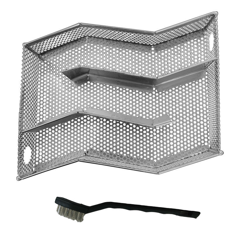Stainless Steel Smoking Rack for Wood Pellet Grills Silver Non-Electric with Brush