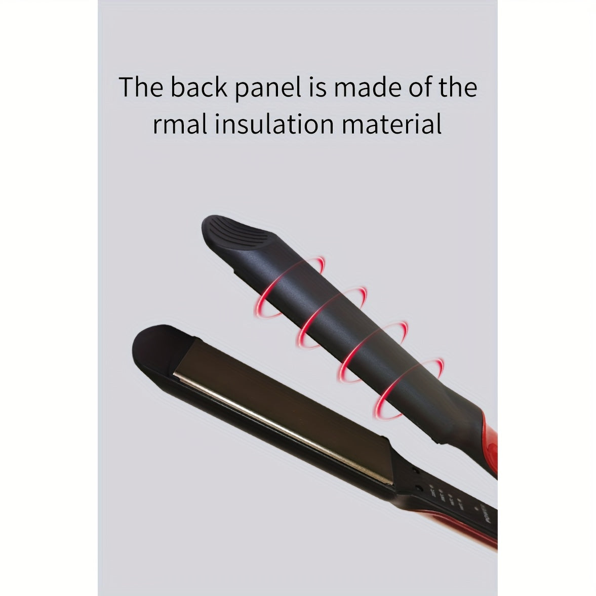 Professional Hair Straightener and Curler with 4-Speed Temperature Control Ceramic Flat Iron Auto Shut-Off Red Black