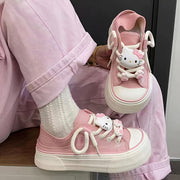 2PCS Girl Shoe Lace Buckles Cute Cartoon Animal Print Sneaker Decor