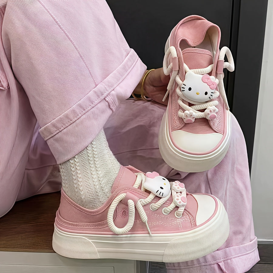 2PCS Girl Shoe Lace Buckles Cute Cartoon Animal Print Sneaker Decor