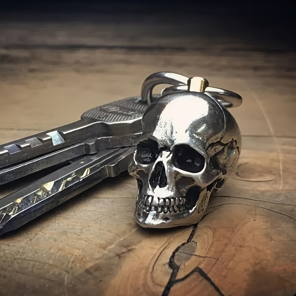 Alloy Metal Shark Rocket Skull Keychain Halloween Car Bag Ornament