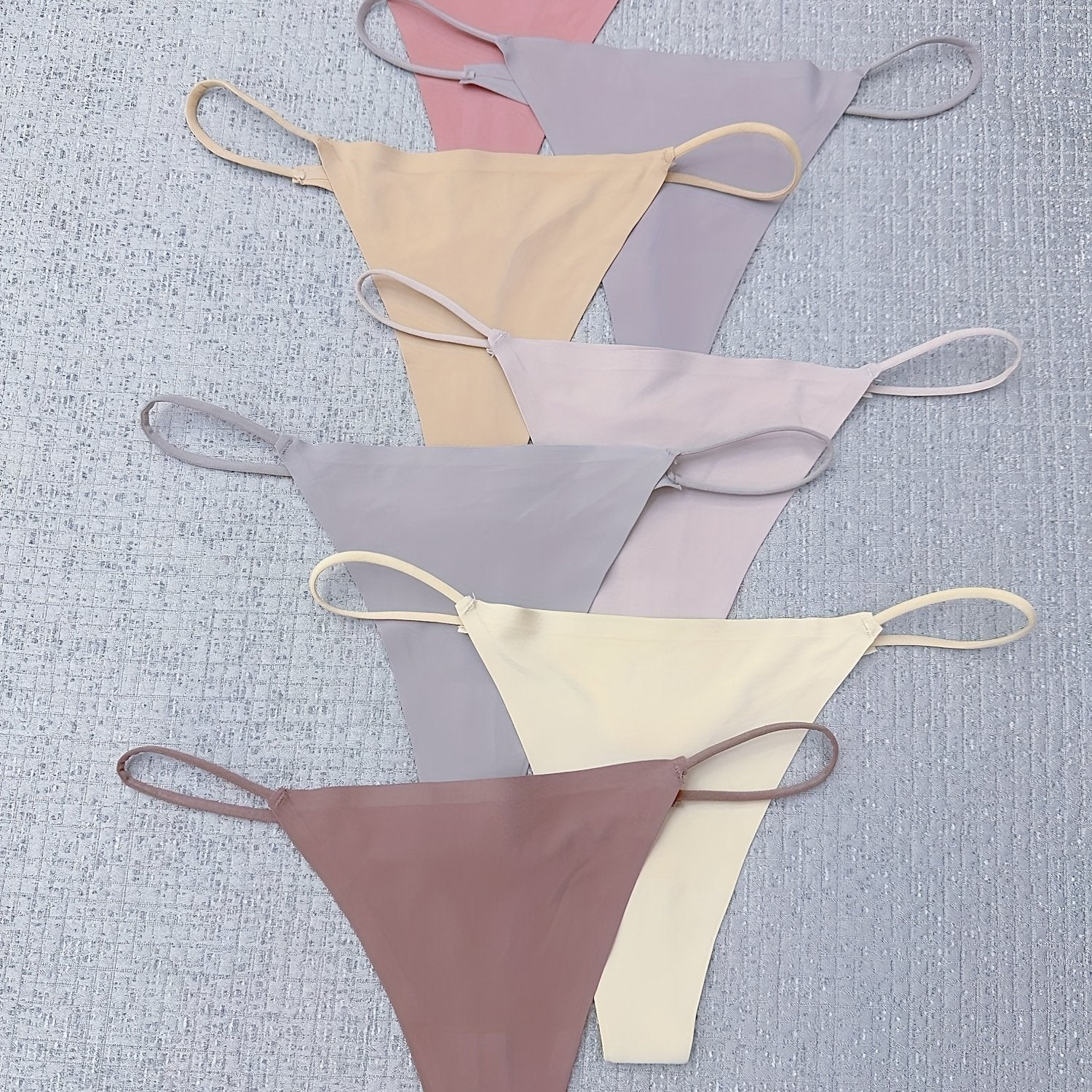 Women's Seamless Thongs in Soft Stretchy Fabric Set of 7