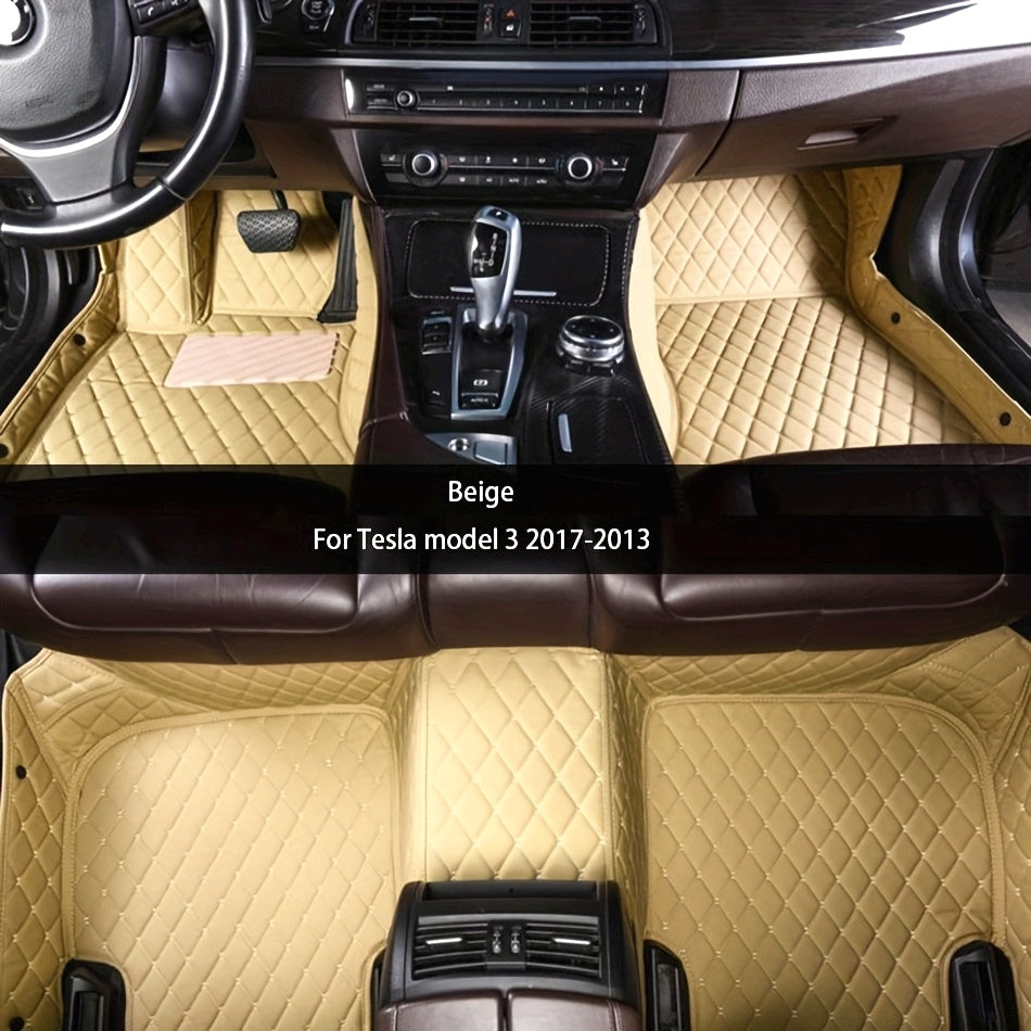 Universal Car Floor Mats for Tesla Model 3 2019-2023 All-Season Easy to Clean