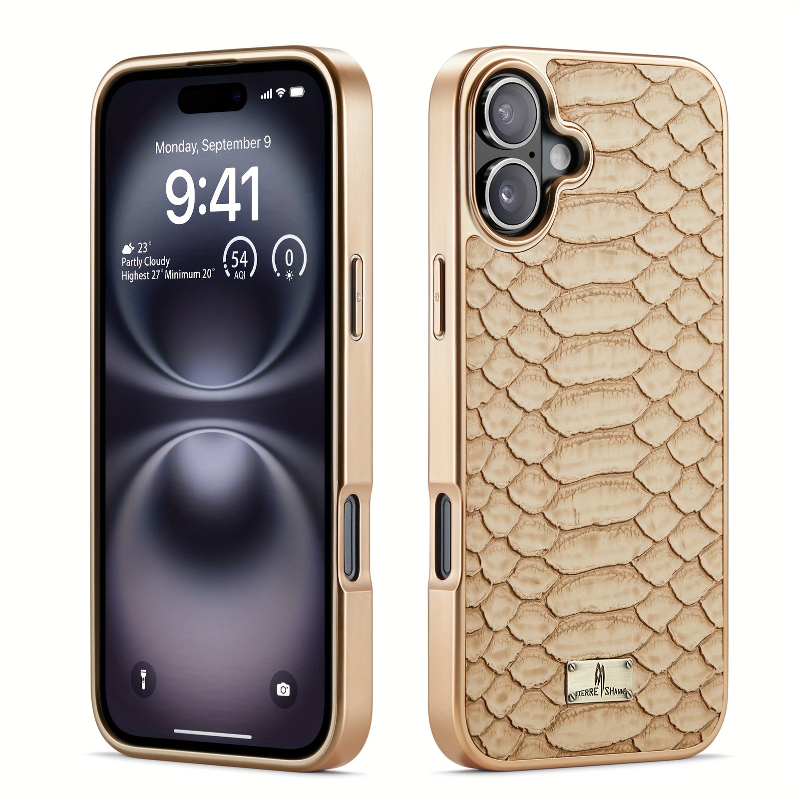 Faux Leather Retro Phone Case for iPhone 11-15 with 360° Anti-Fall Protection and Air Cushion Design