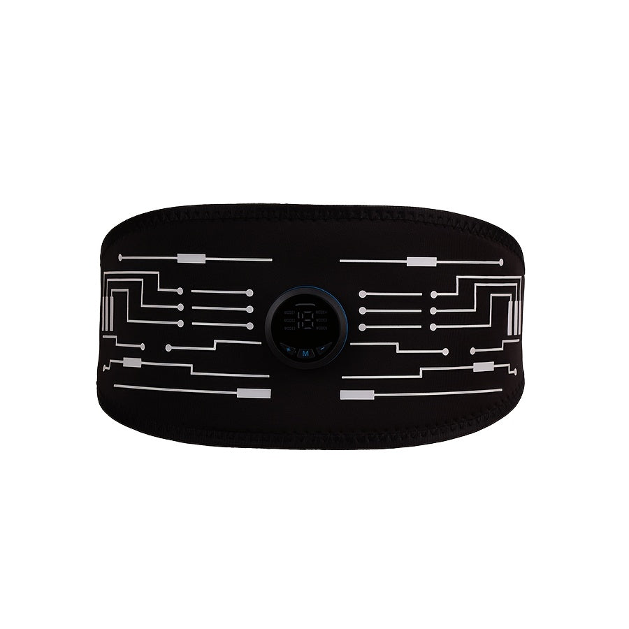 Ремень для стимуляции мышц EMS с 6 режимами, 18 уровнями интенсивности, USB-зарядка, для всего тела