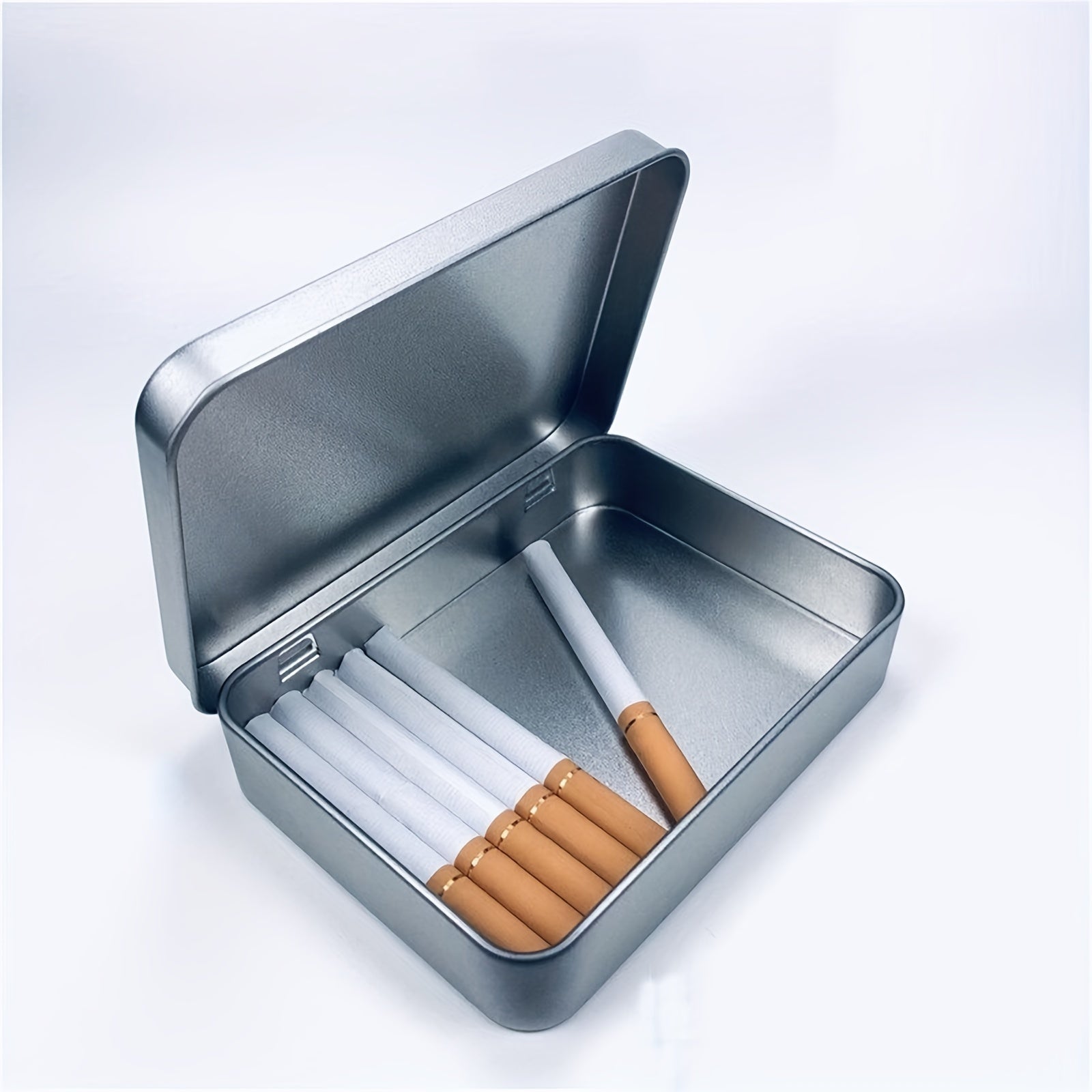 Unisex Metal Storage Box Container Lengthened Cigarette Case