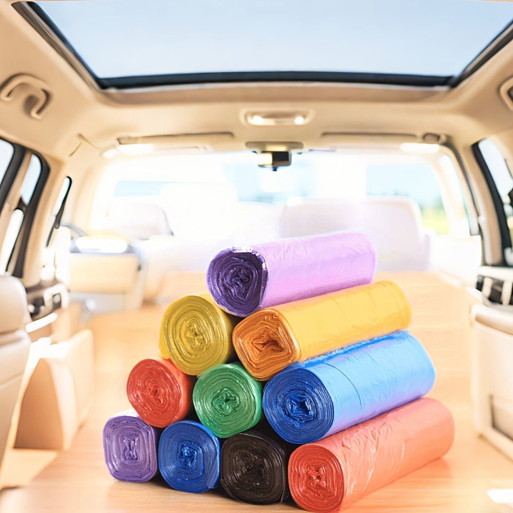 5 Rolls and 1 Pack Disposable Garbage Bags for Car Trash Can Office Kitchen