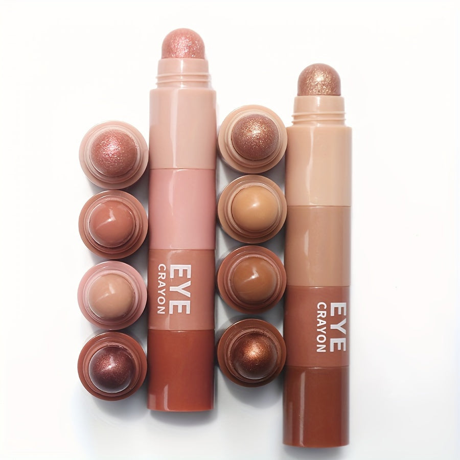 Crema de ojos para mujeres y lápiz de sombra de ojos multicolor tamaño mini de viaje