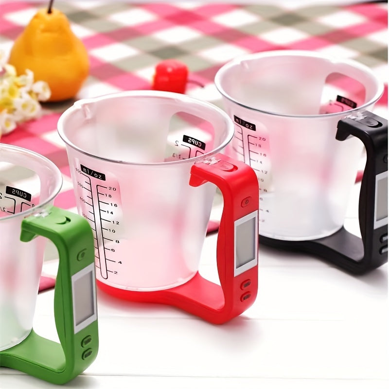 Digital Kitchen Scale with Measuring Cup LCD Display Leak-Proof 1000g-1g