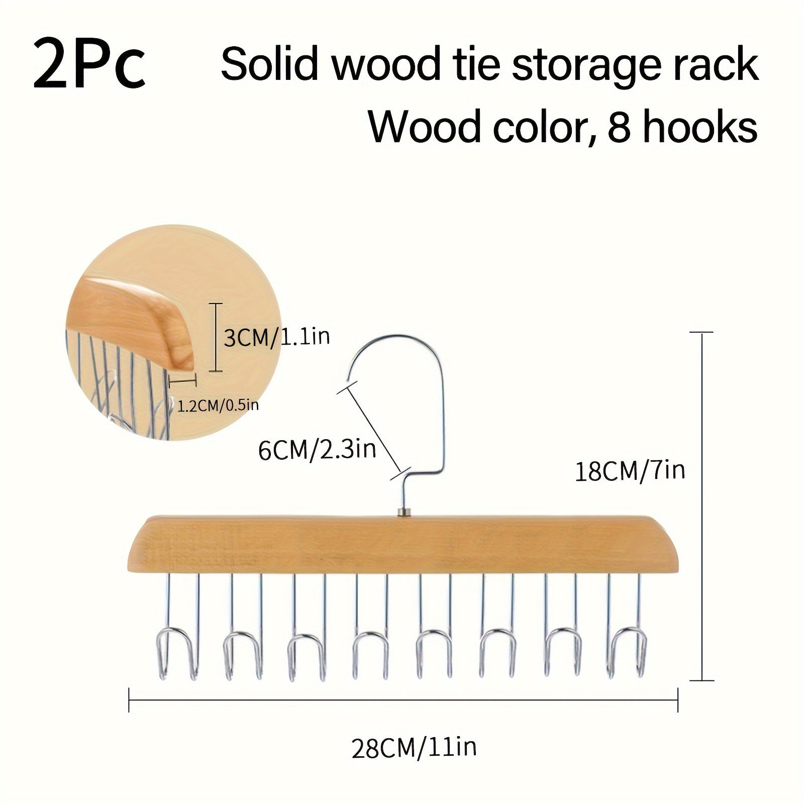 Perchero de madera maciza para ropa con acabado suave y diseño compacto de colgador para almacenamiento organizado