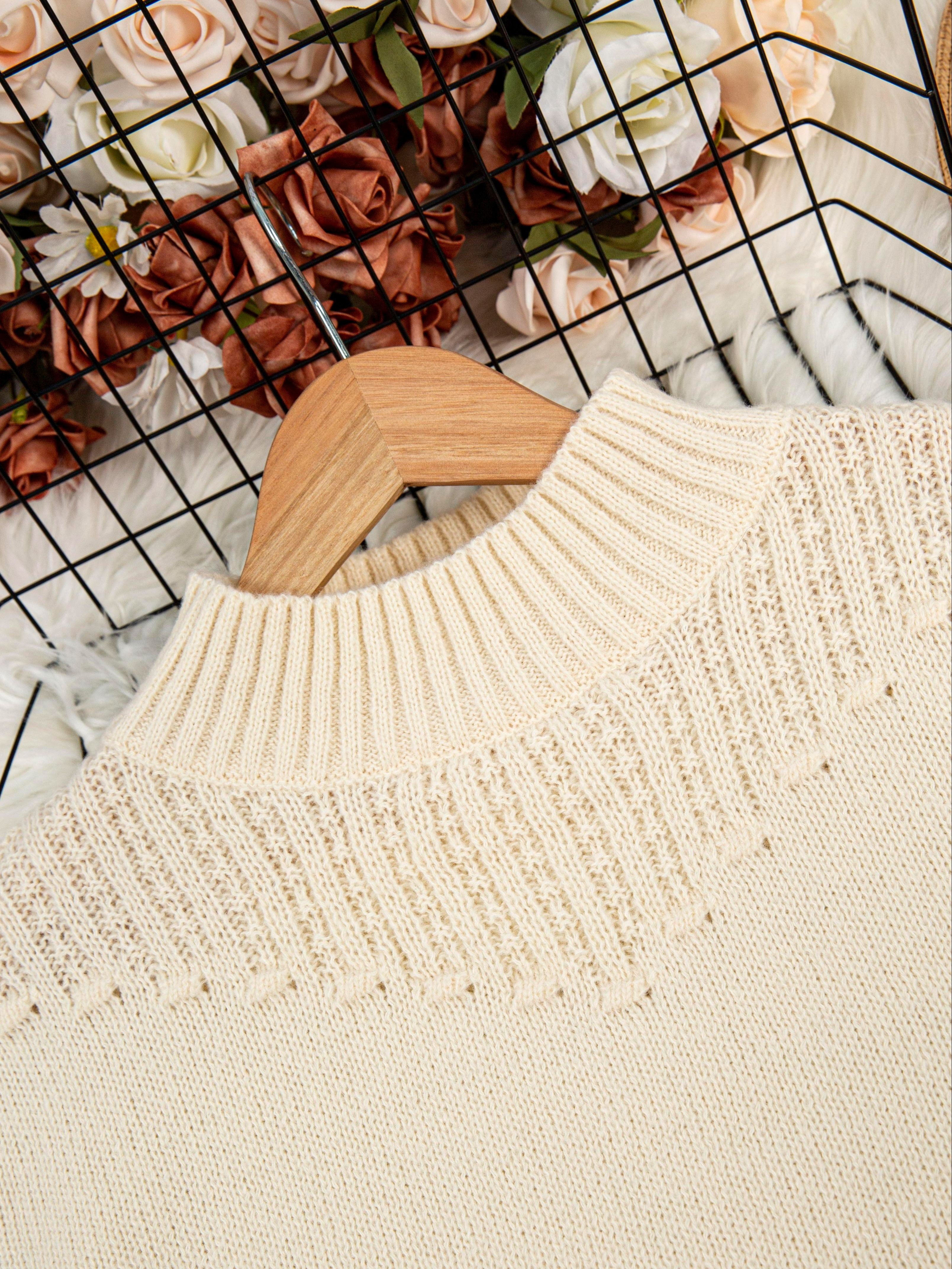 Ayollar uchun zamonaviy plussayz mo'ylovli sviter, bahor/kovak uchun mukammal. Mashinada yuvish mumkin, tasodifiy to'qilgan uslub.