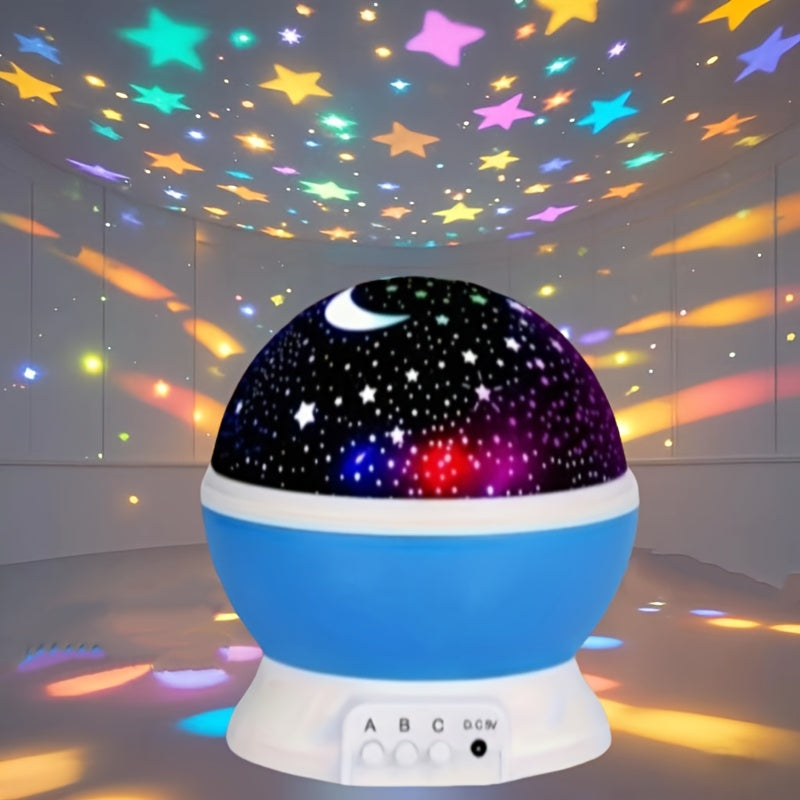 Night Light Projector with Moon and Stars, 360° Rotatable, 9 Color Modes, USB Powered, for Teens and Adults