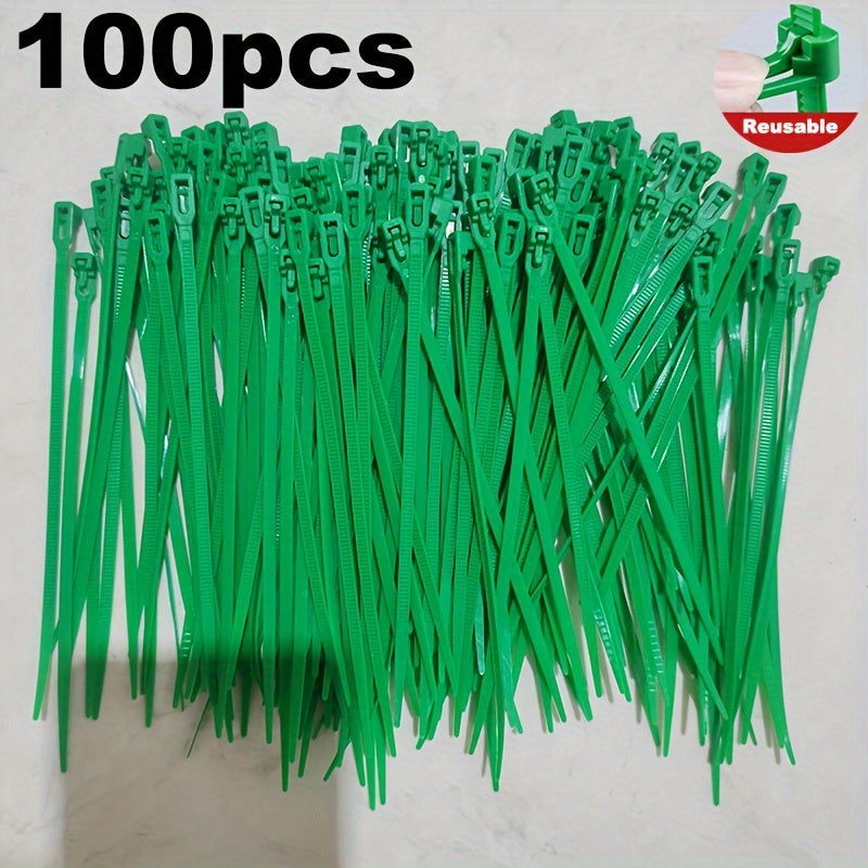 Reusable Heavy-Duty Nylon Ties 100/200 Pcs for Garden and Outdoor Use