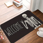 Hallowe'en Skulldoormat ichki va tashqi foydalanish uchun, sirpanmaydigan, dog'ga chidamli, past to'plamli