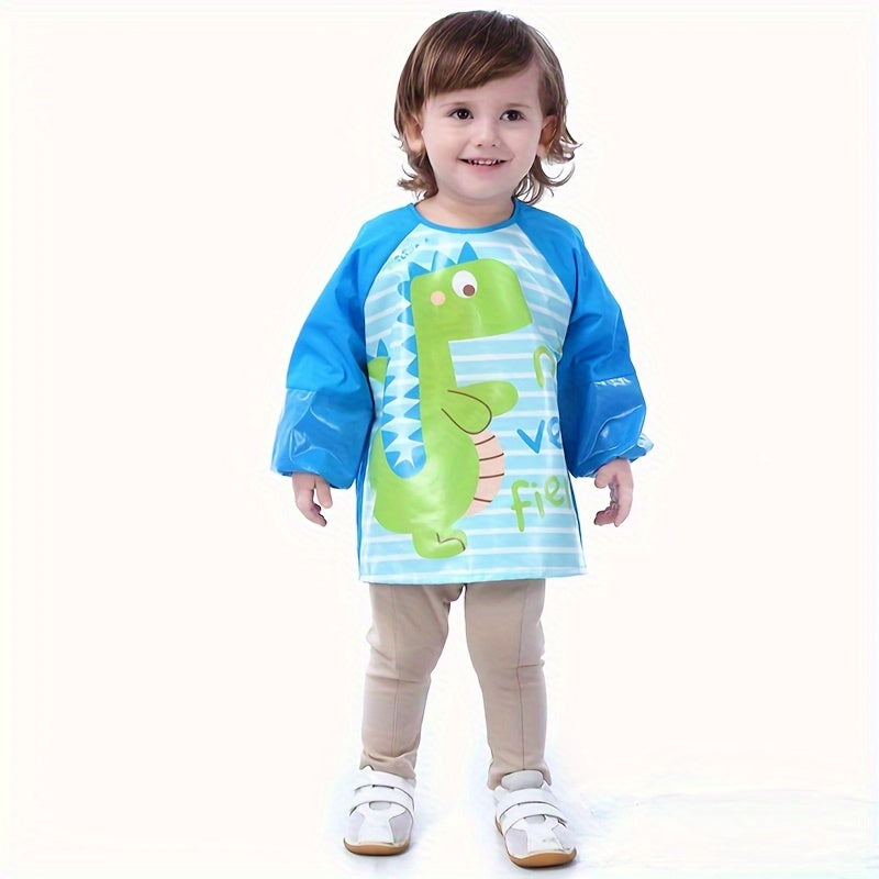 Kids Waterproof Smock with Pockets Long Sleeve for Messy Activities