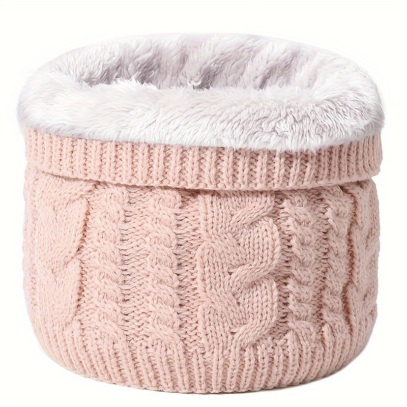 Polyester Neck Warmer Gaiter Fleece Lined Winter Scarf for Cold Weather