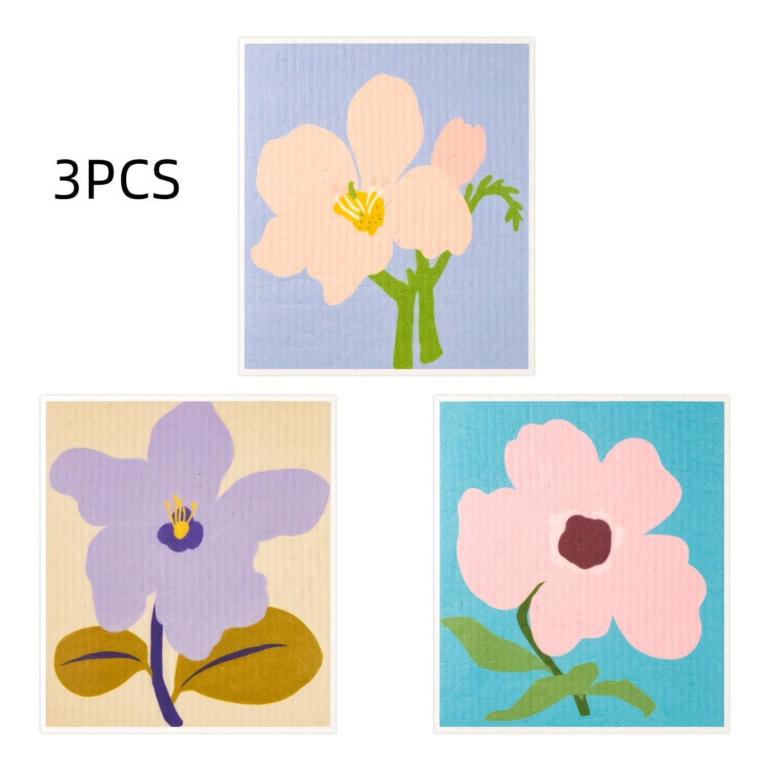 Swedish Dishcloth Set of 6 Reusable Kitchen Cleaning Cloths Decorative Hand Towels