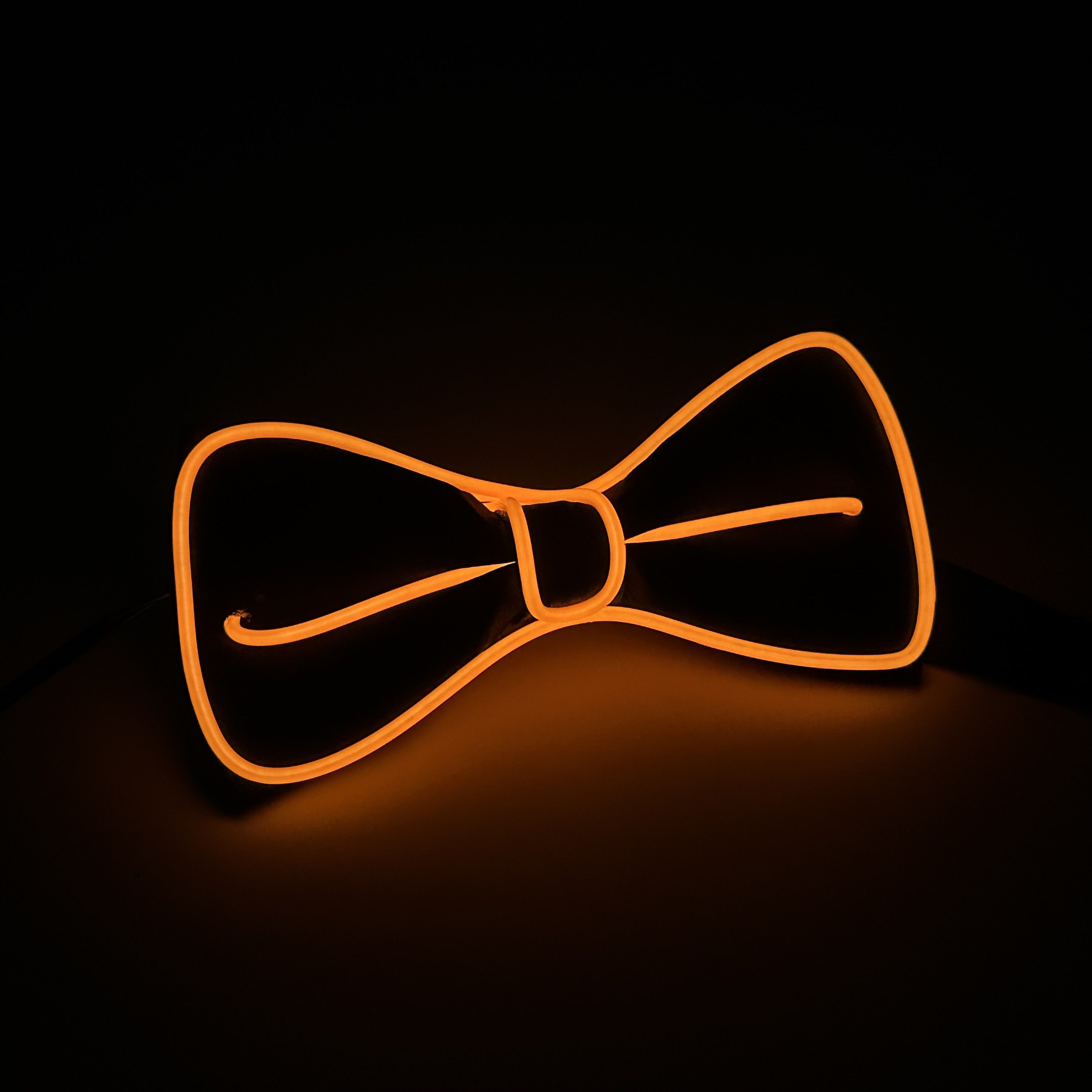 Halloween Glowing LED Neon Bow Tie for Parties Festivals and Celebrations