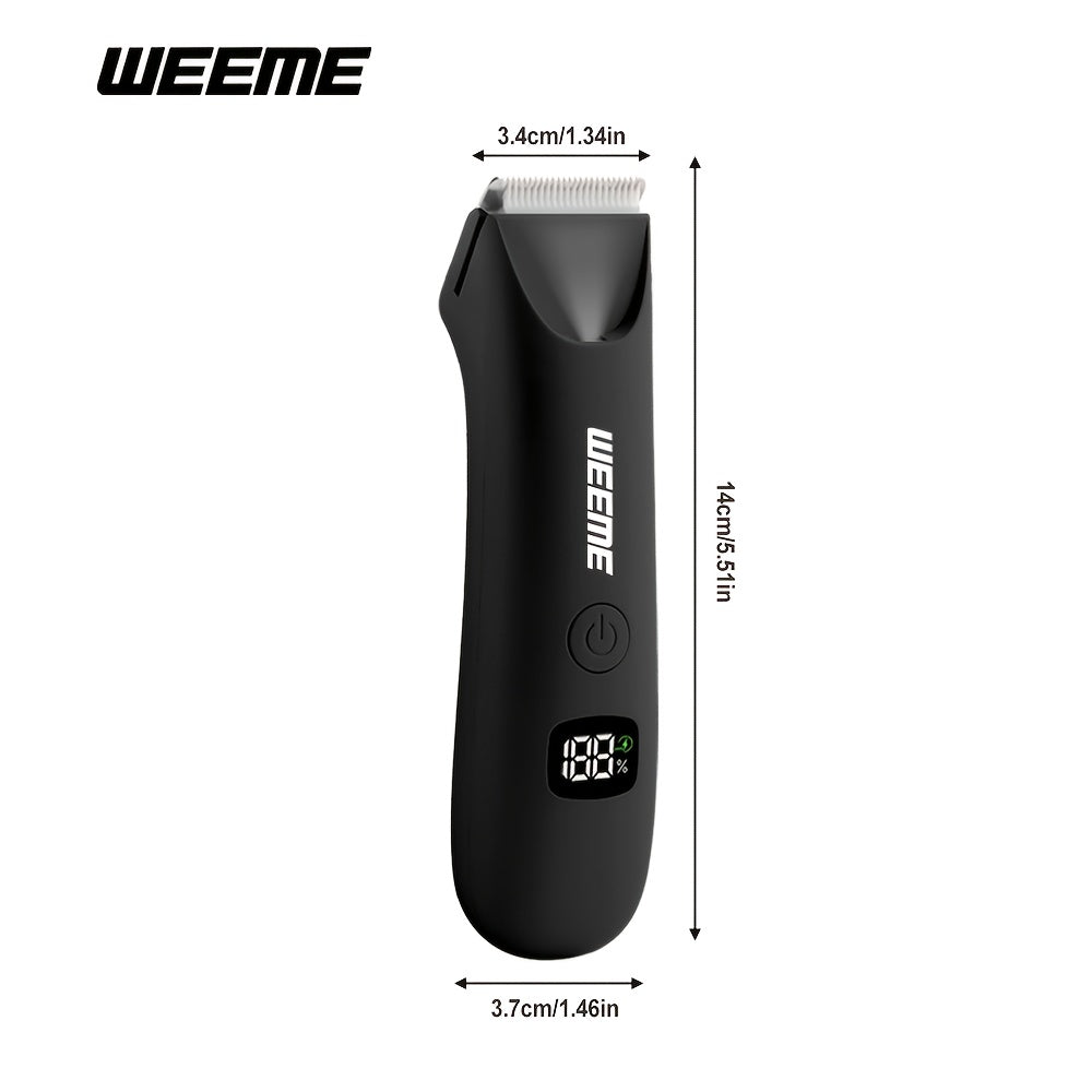 Cortapelos para hombres con cuchillas de cerámica, recargable por USB, batería de litio de 600mAh, cuidado completo del cuerpo