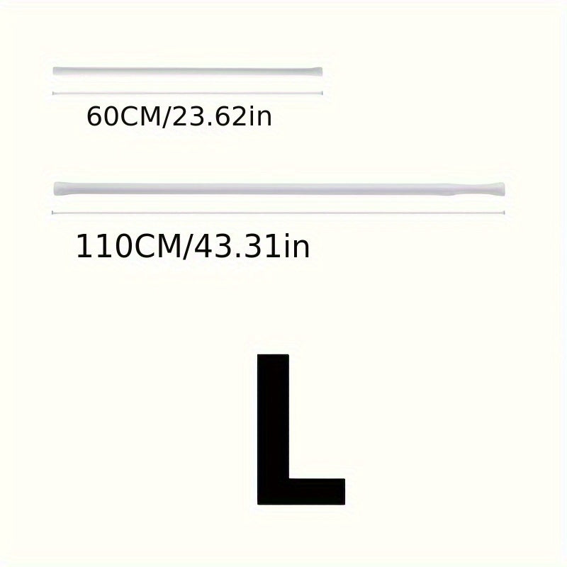 Adjustable Cast Iron Spring Tension Rod for Closet and Bathroom Storage