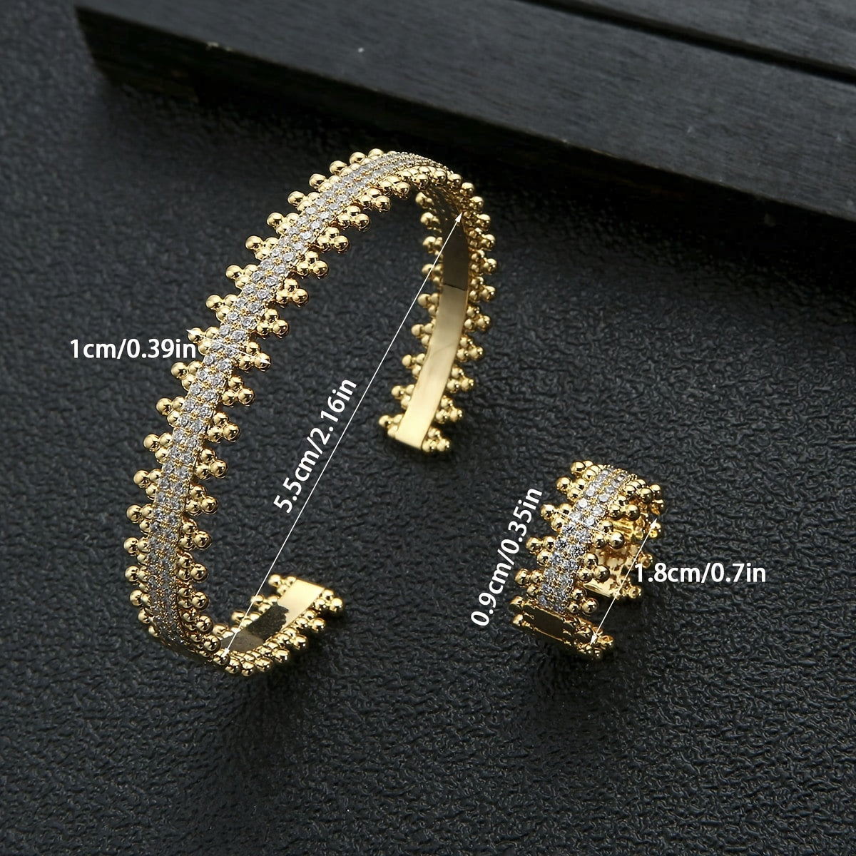 Women’s Geometric Square Open Bangle Rings Stylish Jewelry for Daily Wear